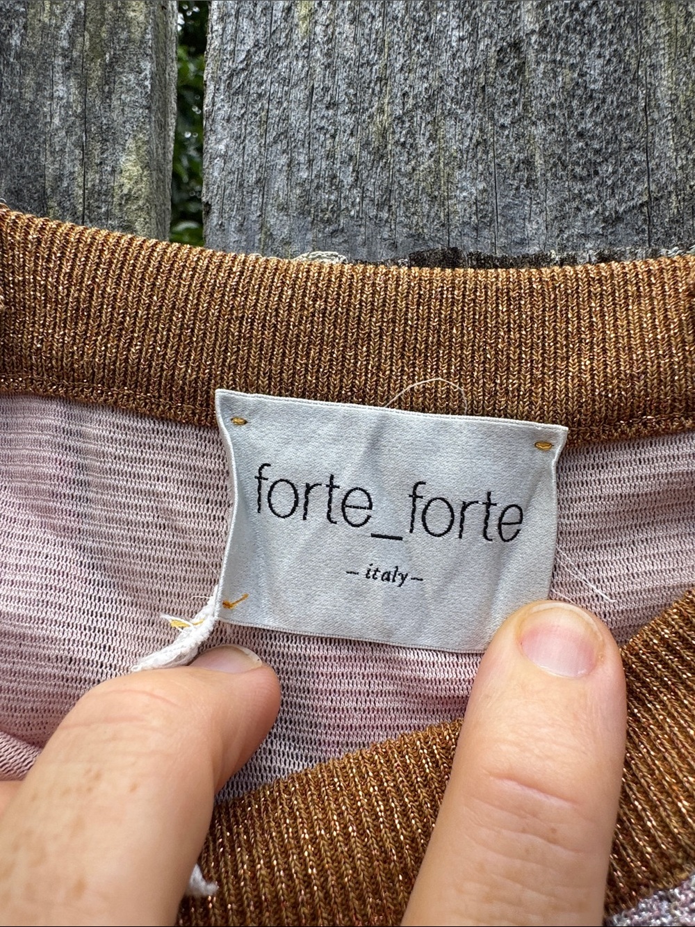 forte forte “les folies” bronze chic inlay metallic dress - Picture 7 of 10
